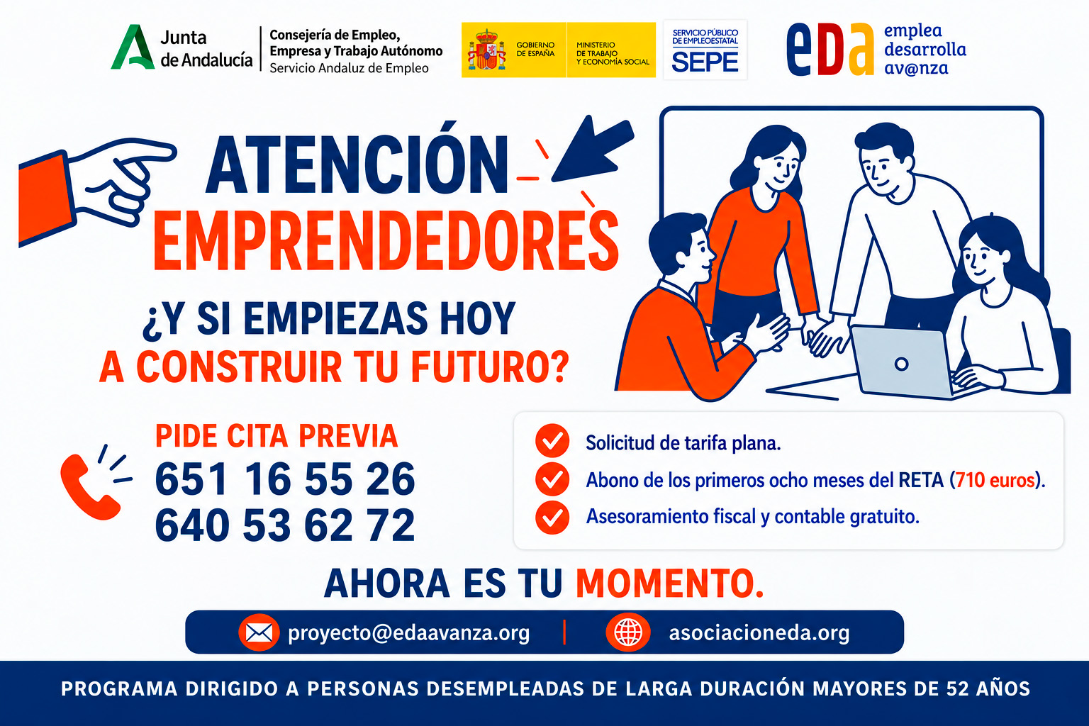Atencion emprendedores mayores de 52 años